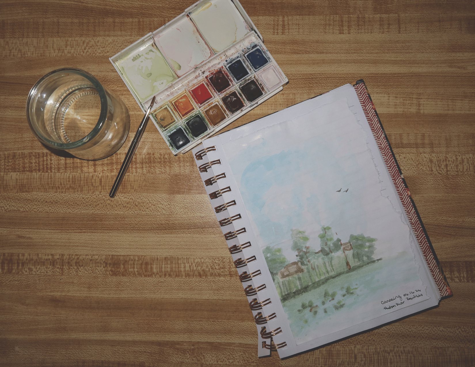 A watercolor painting created by Raquel